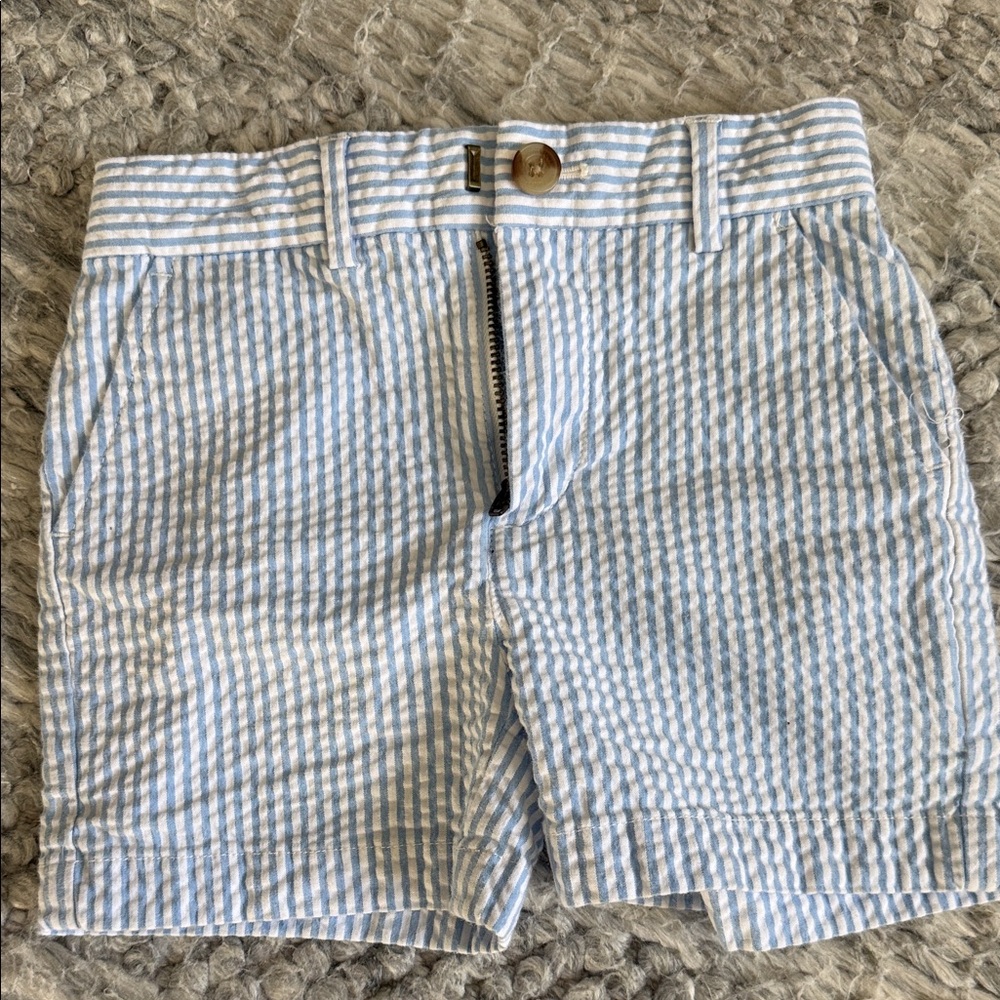 Vineyard Vines Blue and White Seersucker Kids Shorts